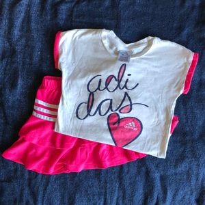 Pink and White Adidas Outfit